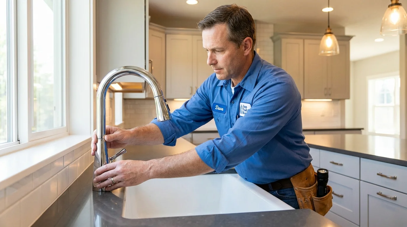 Kitchen faucet installation by Johns Plumbing LLC in Carrollton